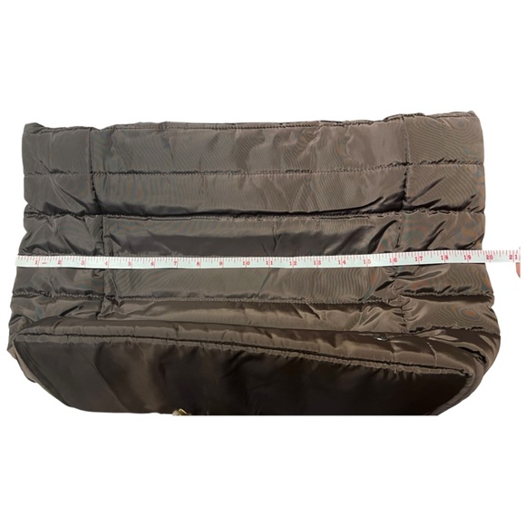 CeeKlein Brown Large Quilted Puffer Tote and Crossbody Bag with Strap Nylon New - Picture 7 of 16